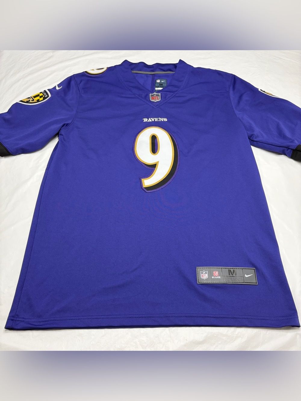 Justin Tucker #9 Purple Baltimore Ravens Nike Jersey Mens Medium